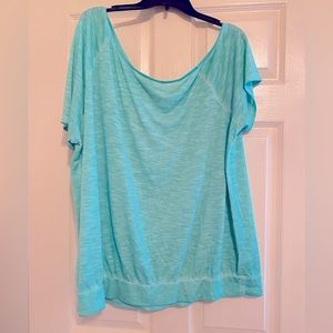 Plus size off shoulder shirt